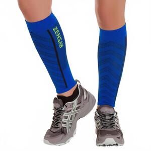 NEW ZENSAH unisex featherweight compression leg sleeves in sporty blue